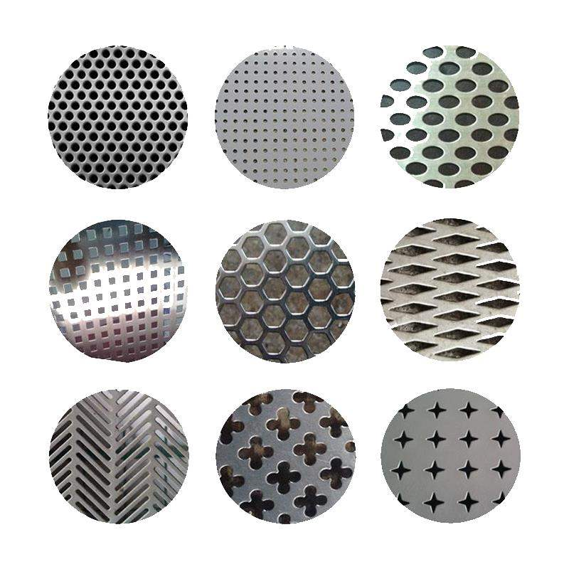 Colourful Powder Coated Surface Aluminum And Iron Decorative Perforated  Metal Mesh